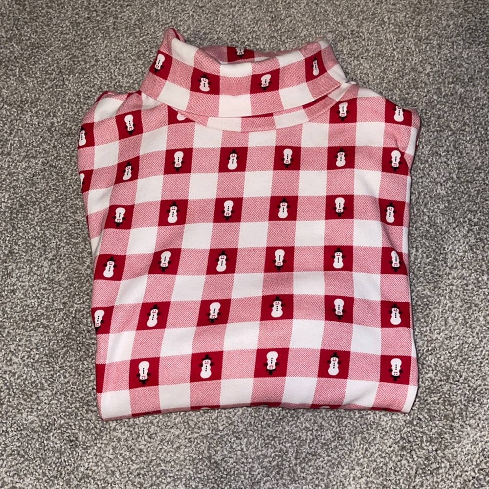 Snowman Red and White Turtleneck - Size Large